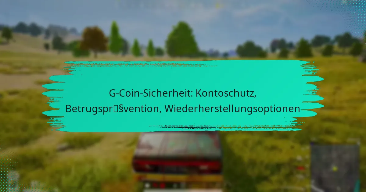 G-Coin-Sicherheit: Kontoschutz, Betrugsprävention, Wiederherstellungsoptionen