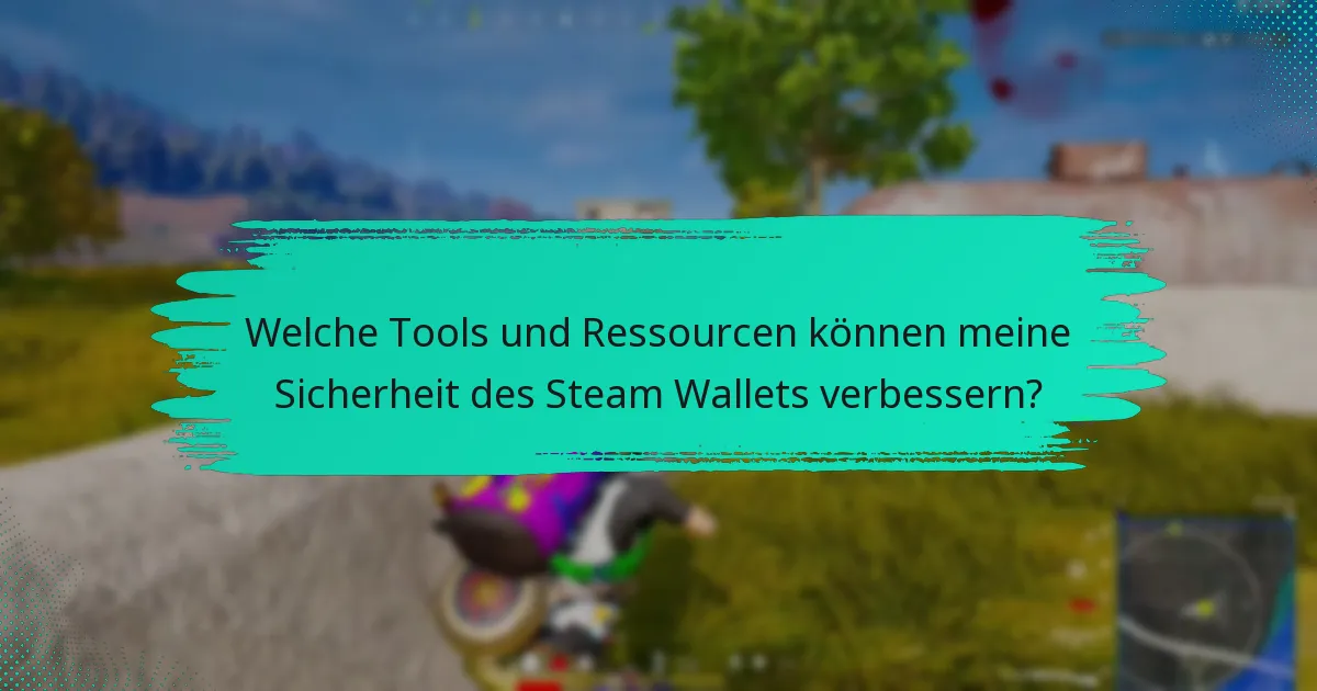 Welche Tools und Ressourcen können meine Sicherheit des Steam Wallets verbessern?